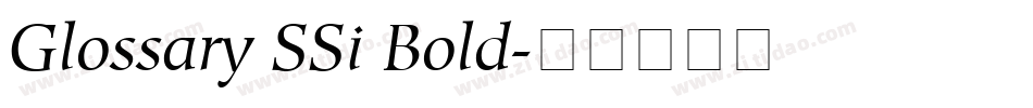 Glossary SSi Bold字体转换